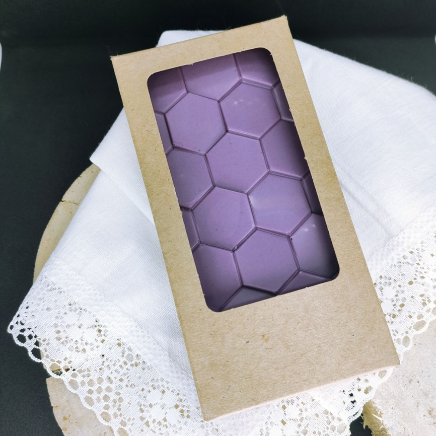 Фруктовый гурмэ-шоколад БЕЗ САХАРА белый фиолетового цвета 43% какао с фиолетовым бататом, натуральный фото 3